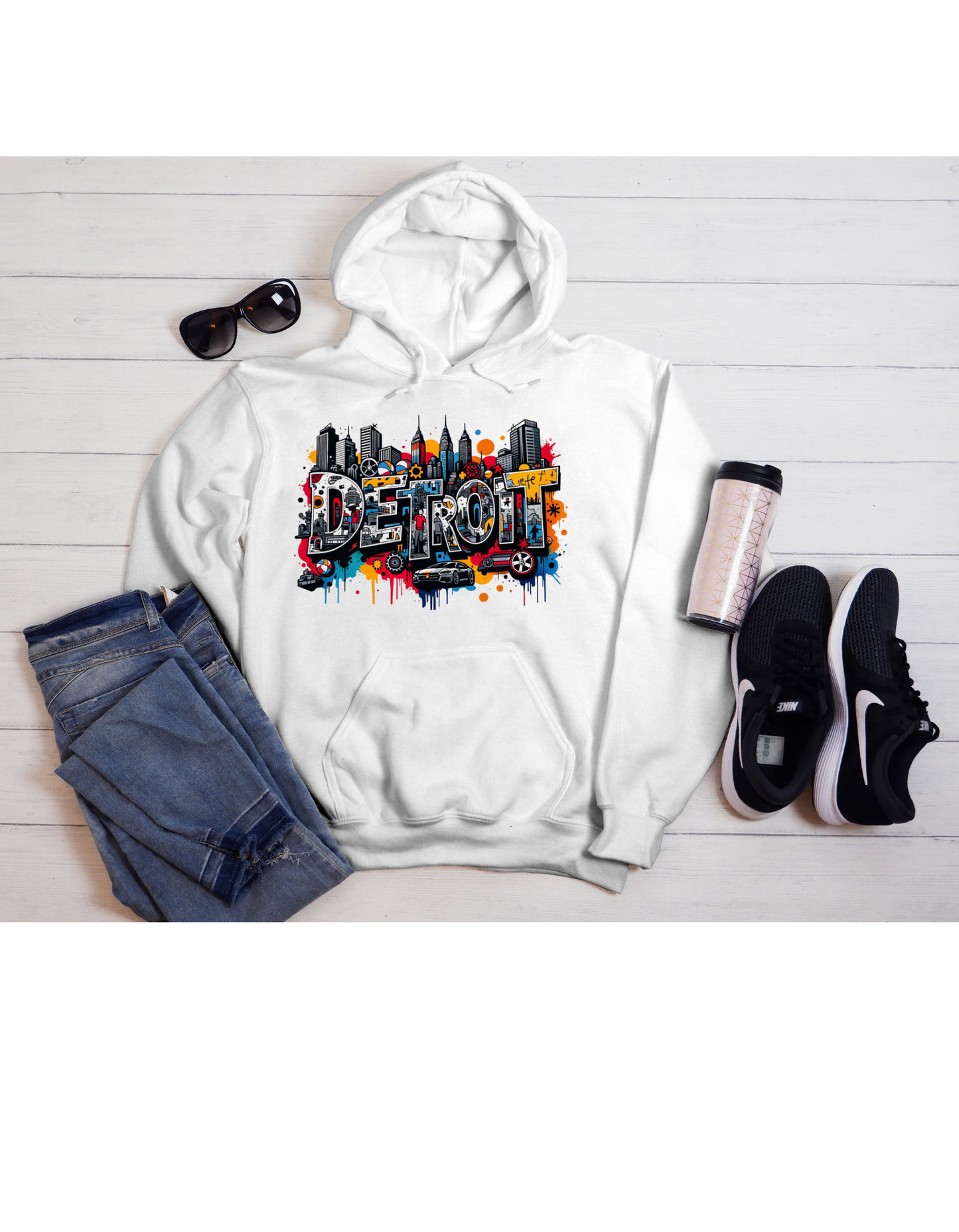 Detroit Skyline Graffiti Collection