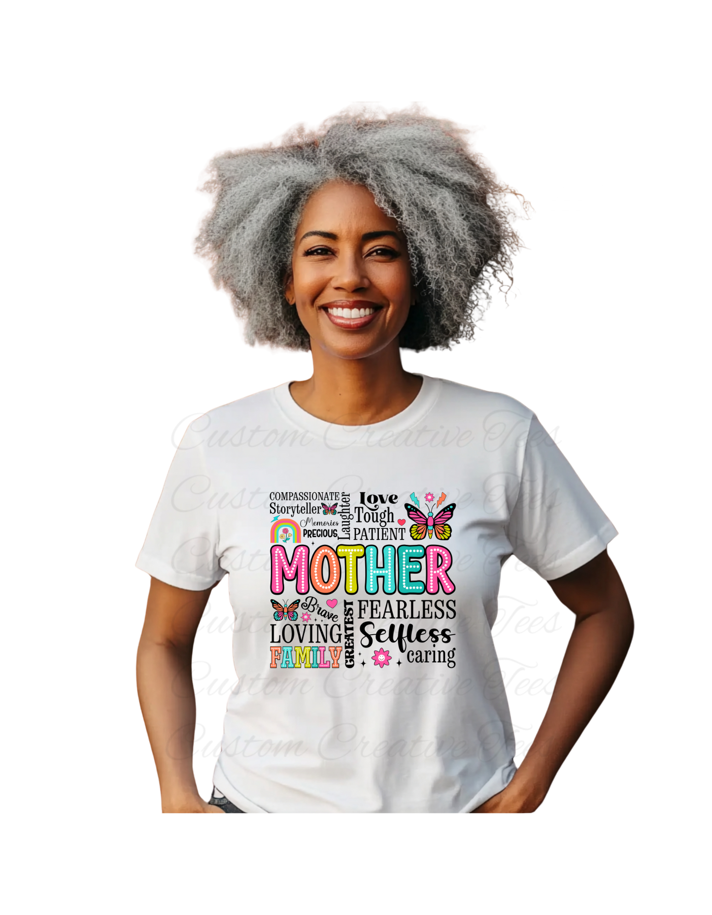 Mother Word Collage T-Shirt – Bright, Bold & Beautiful Tribute Tee