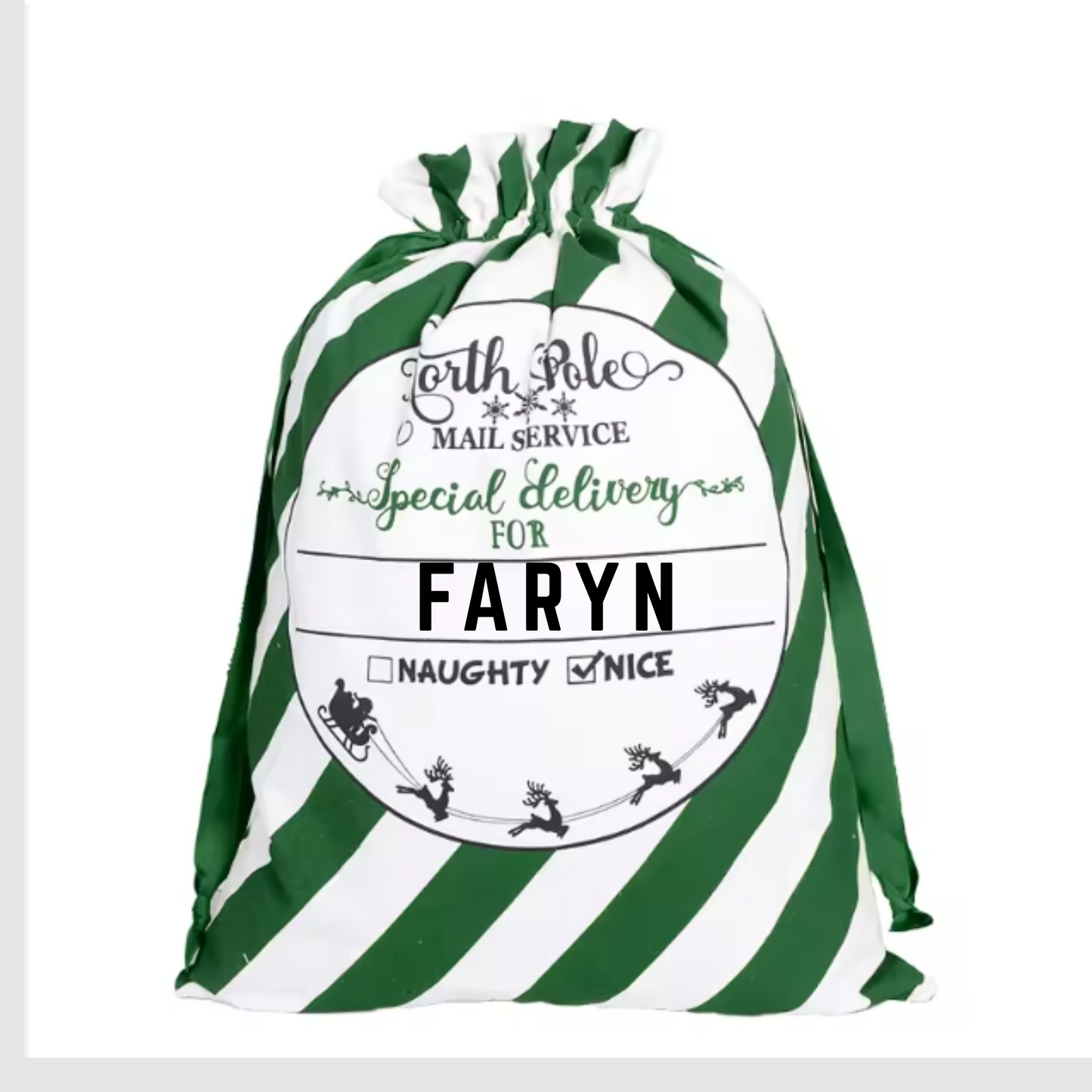 Personalized Santa Sack - Custom Christmas Gift Bag