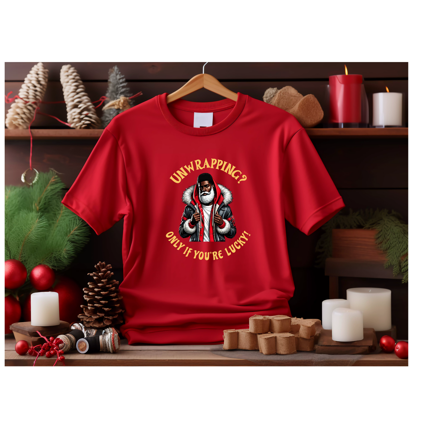 Unwrapping? Only If You’re Lucky!" Christmas T-Shirt Or Sweatshirt