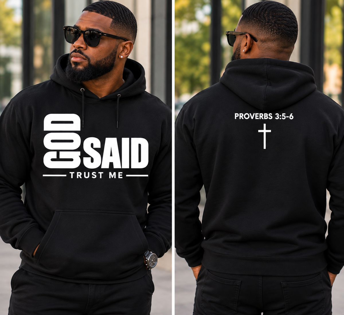 God Said Trust Me – Proverbs 3:5-6 Faith Shirt | Tee, Sweatshirt & Hoodie