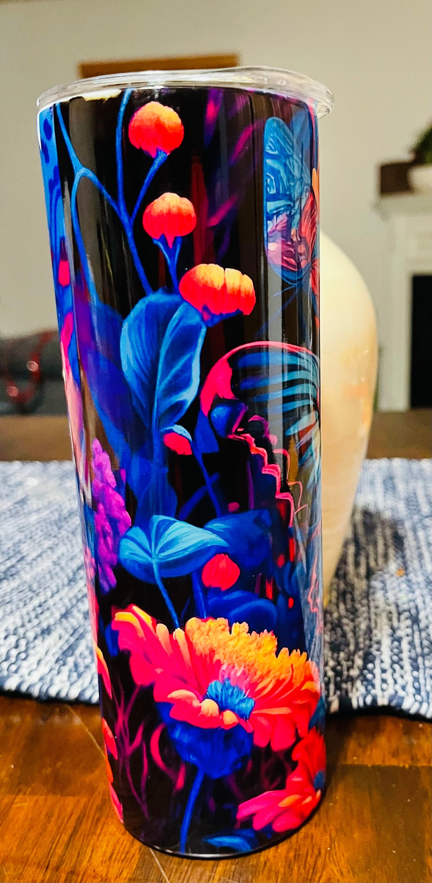 Whimsical Wings: Butterfly Tumbler - Embrace Beauty on the Go-20oz-Stainless Steel-Purple-Colorful