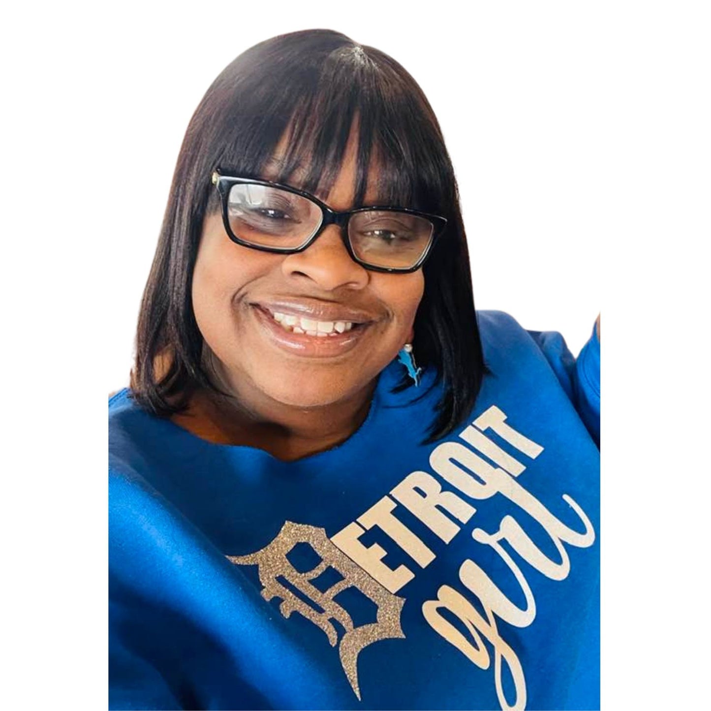 Detroit Pride - Cozy & Stylish Sweater for Detroit Girls-One Pride-Blue-Silver_White
