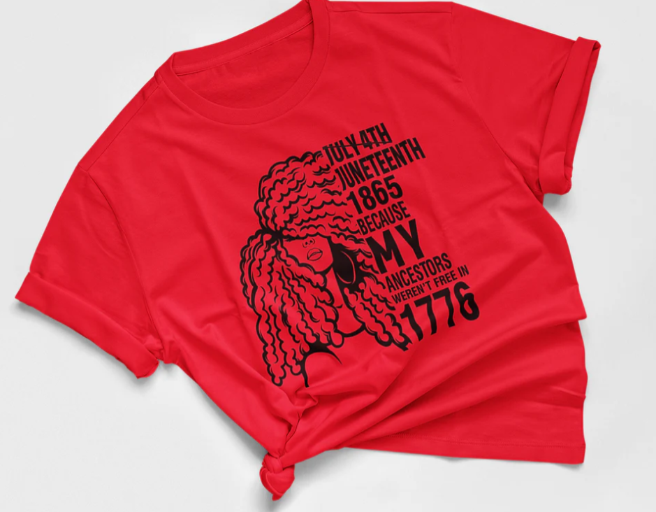 Juneteenth 1865 Tee – “My Ancestors Weren’t Free in 1776” – Bold Black History Shirt