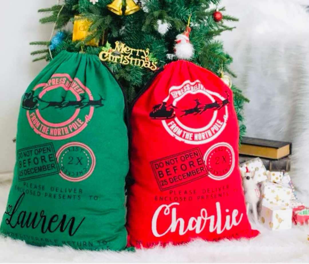 Personalized Santa Sack - Custom Christmas Gift Bag