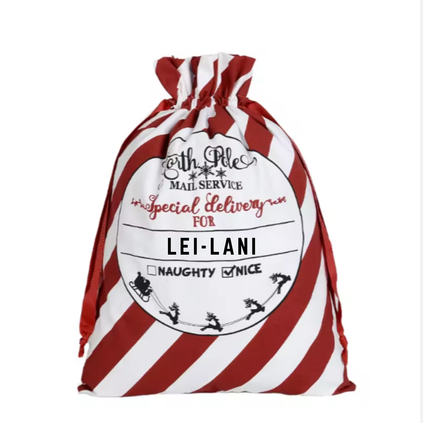 Personalized Santa Sack - Custom Christmas Gift Bag