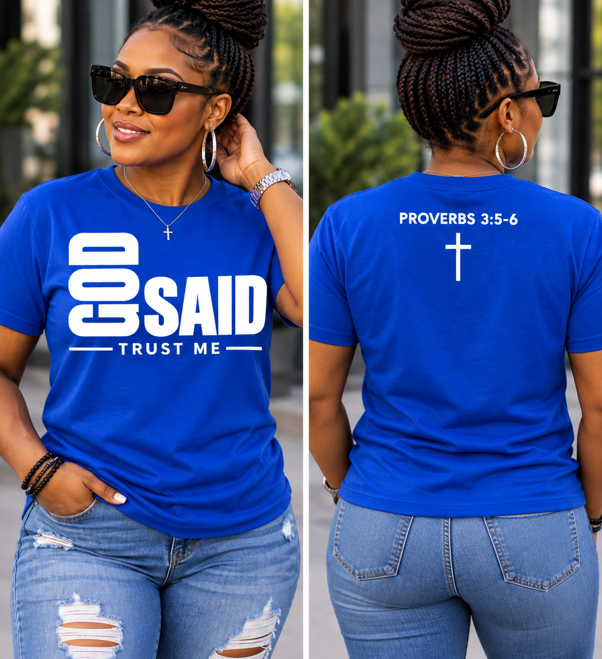 God Said Trust Me – Proverbs 3:5-6 Faith Shirt | Tee, Sweatshirt & Hoodie