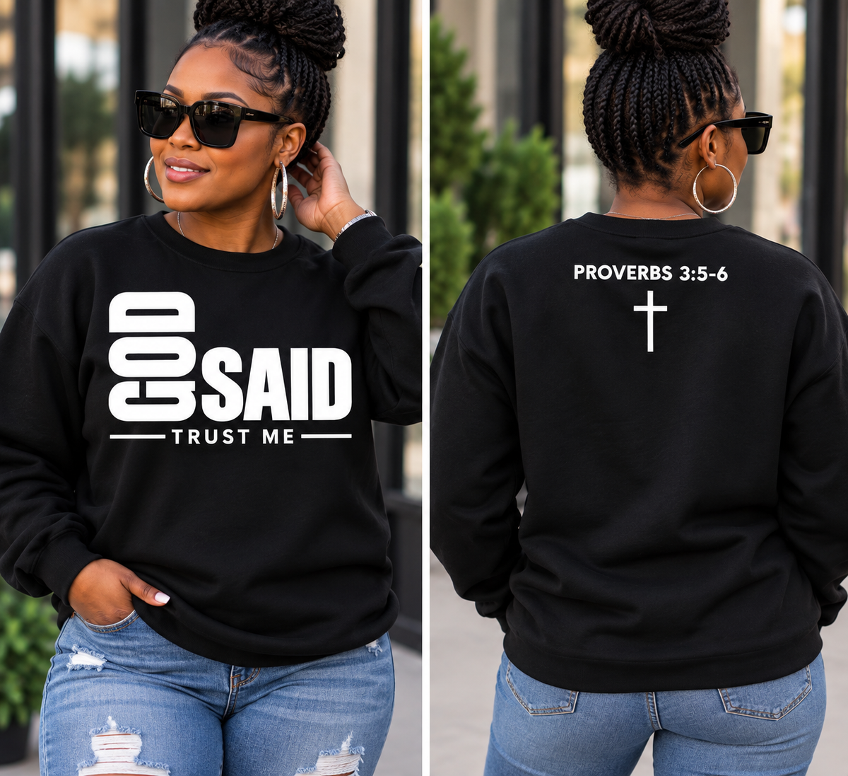 God Said Trust Me – Proverbs 3:5-6 Faith Shirt | Tee, Sweatshirt & Hoodie