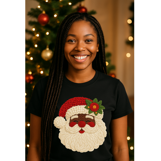 FAUX YARN SANTA TEE|SWEATSHIRT