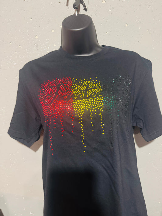 Drip Juneteenth Rhinestone Tee|Sweatshirt|Hoodie