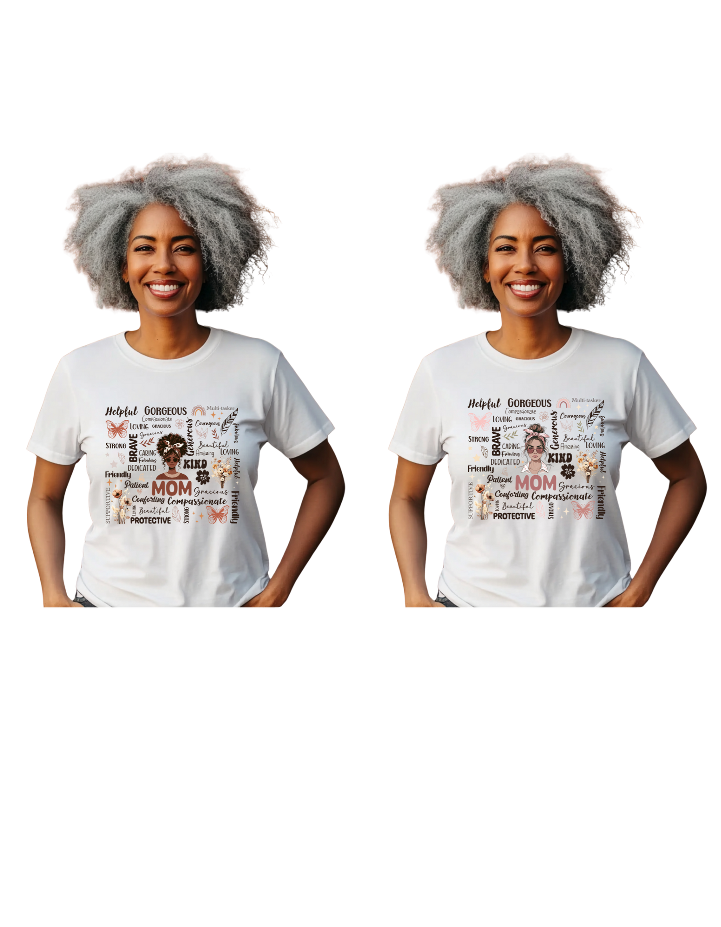 Afro Mom Word Cloud T-Shirt – Mother's Day Gift