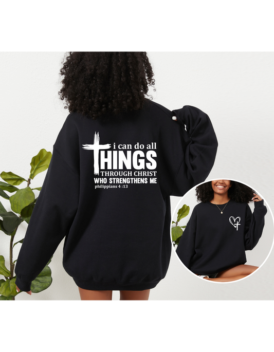 I Can Do All Things” Christian Hoodie | Sweatshirt | Tee – Philippians 4:13