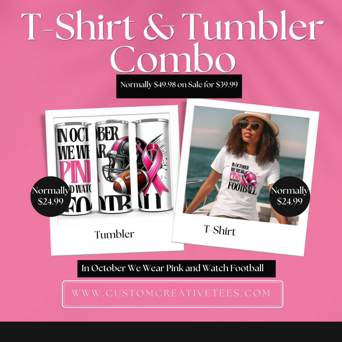 Cancer Awareness T-Shirt and Tumbler Combo