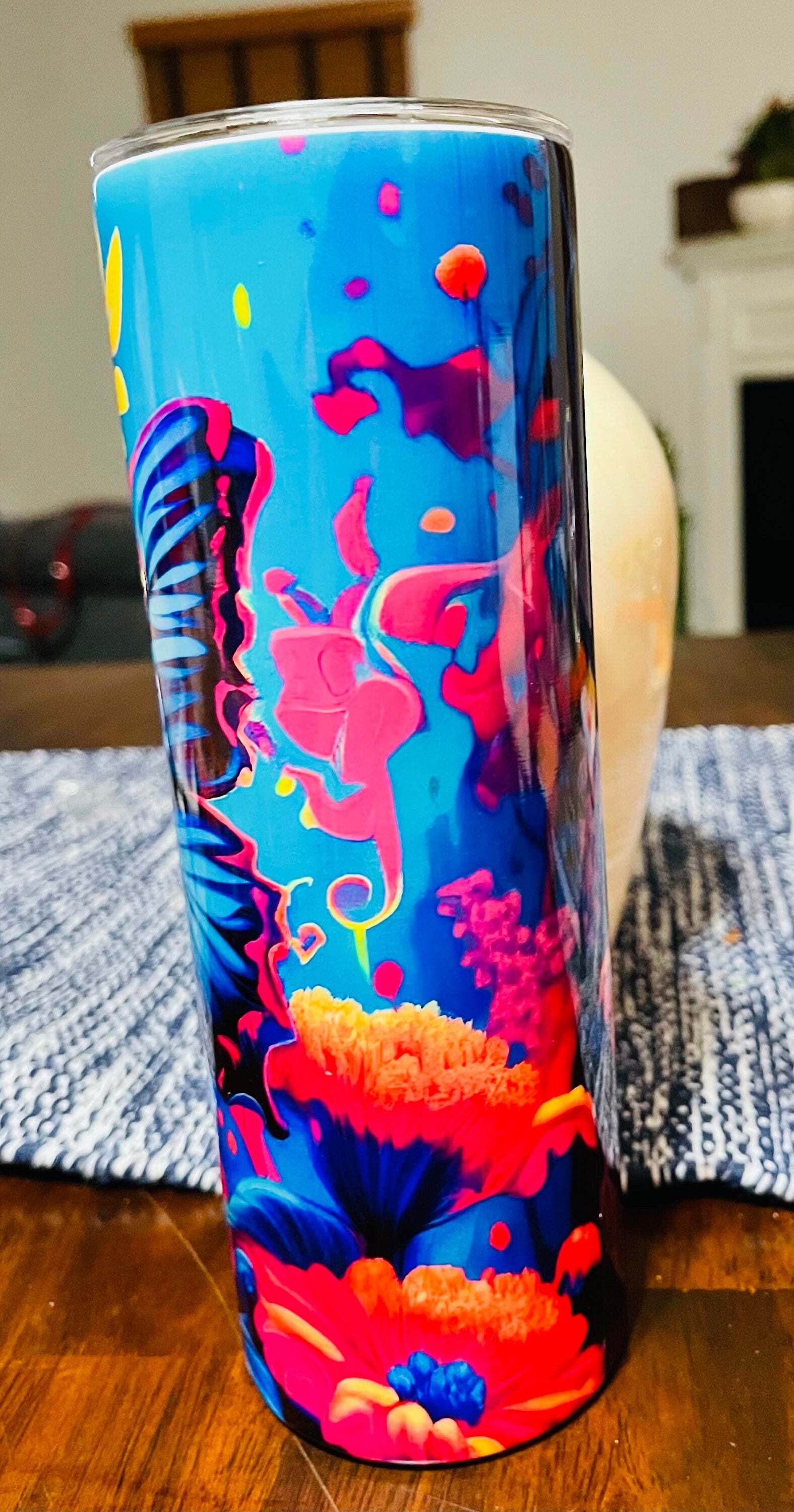Whimsical Wings: Butterfly Tumbler - Embrace Beauty on the Go-20oz-Stainless Steel-Purple-Colorful