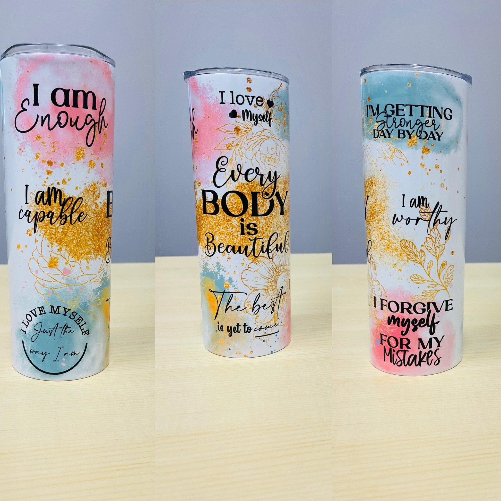 Radiate Positivity: Empowering Affirmations Tumbler