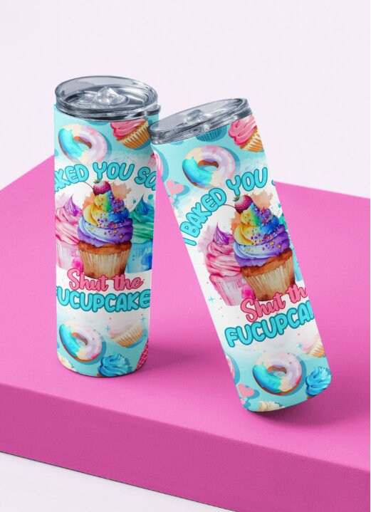 Cupcake Craze: Whimsical Tumbler for Treats-The Fucupcakes Sarcastic Tumbler