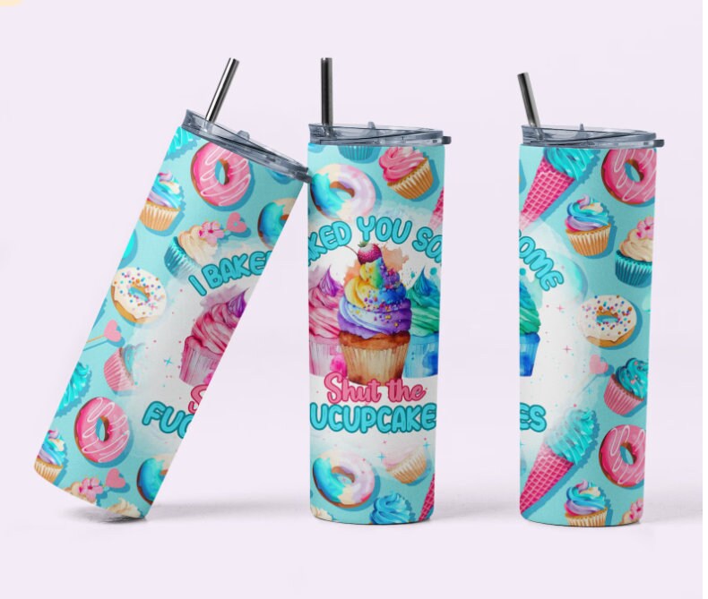 Cupcake Craze: Whimsical Tumbler for Treats-The Fucupcakes Sarcastic Tumbler