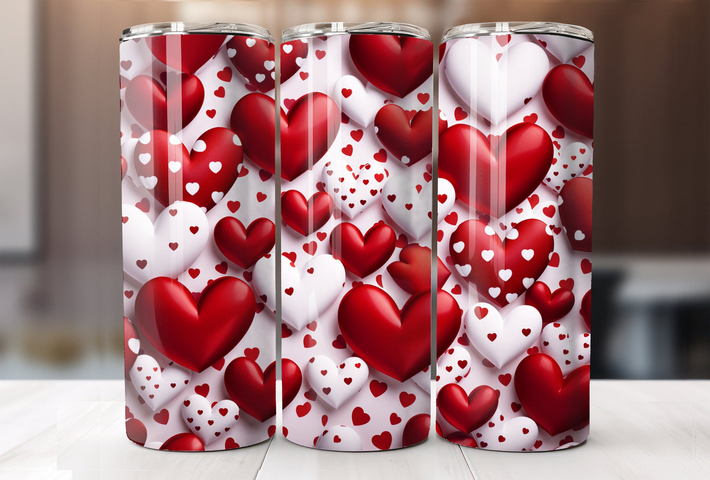 Love-Infused 20oz Heart-Themed Valentine's Day Tumbler - Perfect for Coffee & Cold Drinks-Anniversary Gift- Love Tumbler