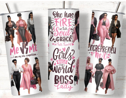 Empowering Women Tumblers - Boss Lady & Entrepreneur Inspirational Drinkware - Stylish Gift for Her