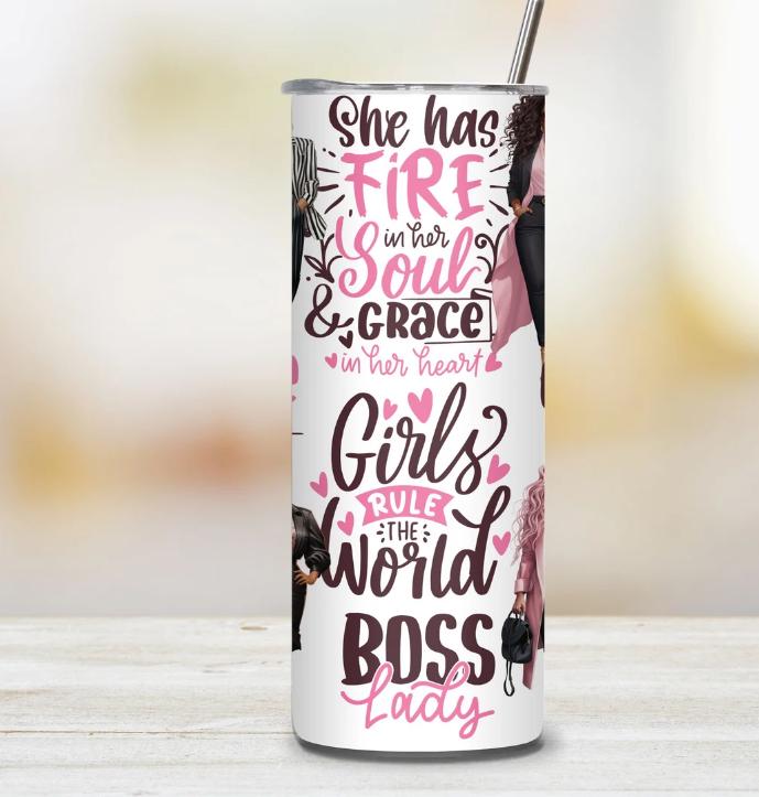 Empowering Women Tumblers - Boss Lady & Entrepreneur Inspirational Drinkware - Stylish Gift for Her