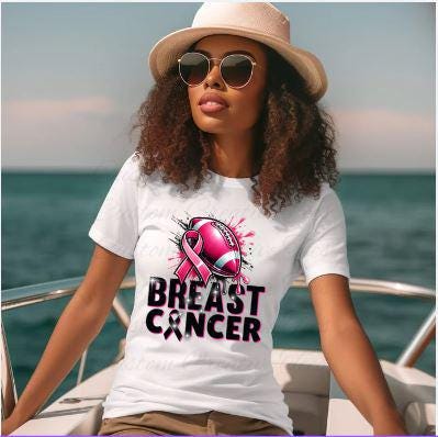 Breast Cancer Awareness T-Shirt - Pink Ribbon Paint Drip Design - Supportive Apparel for Advocacy